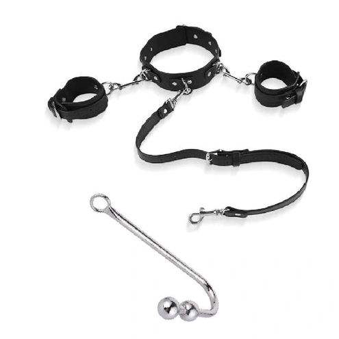 with Collar and Cuffs Elegant 5334 Hook Anal Beaded 0809